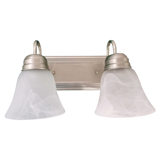 EiKO BRV Leawood Vanity, 2 A19 Lamps, Bronze or Nickel Finish