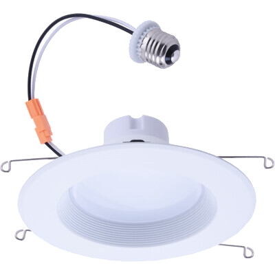 EiKO DK6 5/6" LED Downlight Kit, 18W, 1250lm, 4000K, 90+ CRI, Dimmable, White Trim, E26/GU24 Base, 120V