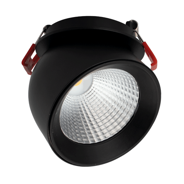 Lotus LED Lights 3" Bullet Floating Gimbal LED, 14W, Adjustable, 5CCT Selectable, White/Black Trim