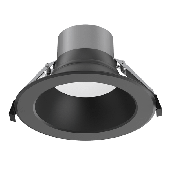 Lotus LED Lights DL254, 6" Round, 30W Max, 5CCT Selectable, 5 Wattage Selectable, High Output, Black Trim Black Reflector