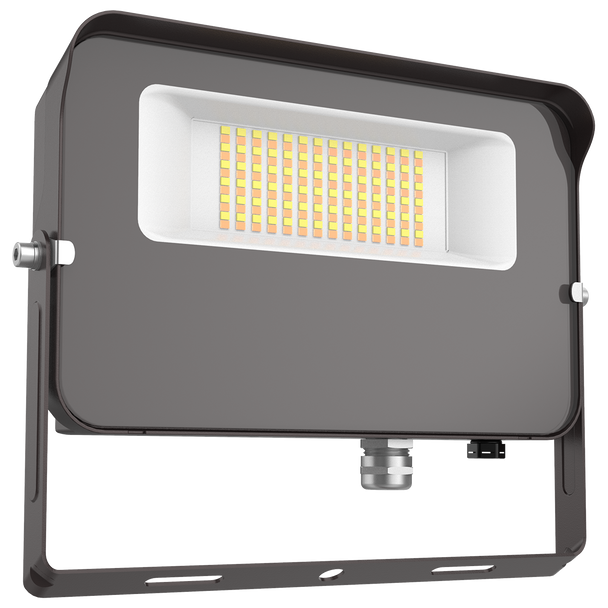 Eiko FL3 Flood Light, 100W, 5000K, Universal Voltage 120-277V, Yoke Mount, Photocell
