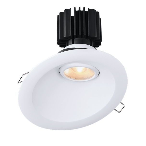 Tangra 4" Gimbal Round Sloped Wide Trim, 4CCT + DTW 3500K to 2700K, CRI90