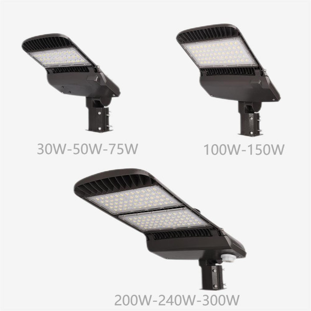 NBQL Series Area Light, 200/240/300 Watt Selectable, 3K/4K/5K Selectable, Bronze Finish