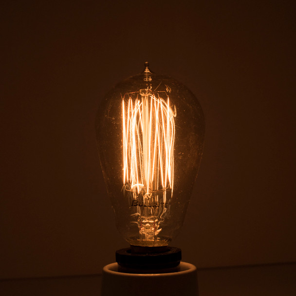 Bulbrite Incandescent 25 Watt ST15 Nostalgic Thread Light Bulb With An Antique Finish And Candelabra Screw (E12) Base, 2200K (Amber Light) - alternate image 3
