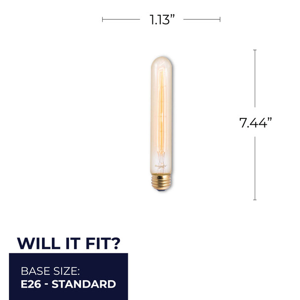 Bulbrite Incandescent 30 Watt T9 Light Bulbs With An Antique Finish And Medium Screw (E26) Base, 2200K (Amber Light) - alternate image 4