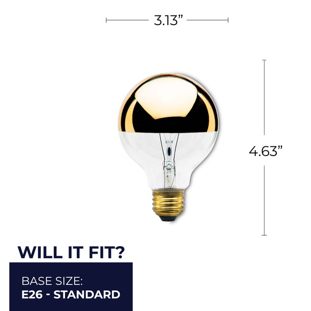 Bulbrite Incandescent 40 Watt G25 Light Bulb With Medium Screw (E26) Base - alternate image 15