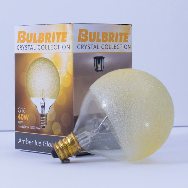 Bulbrite Incandescent 40 Watt G16.5 Light Bulb With Candelabra Screw (E12) Base - alternate image 2