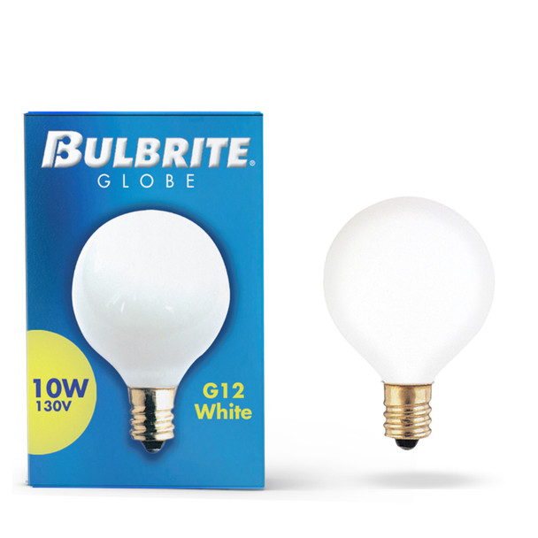 Bulbrite Incandescent 10 Watt G12 Light Bulb With Candelabra Screw (E12) Base, 2700K (Warm White Light) - alternate image 5