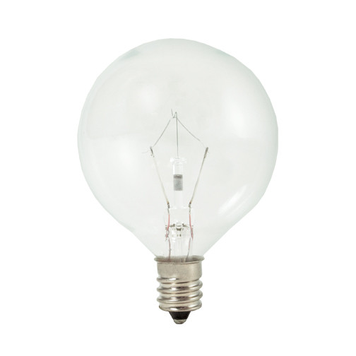 Bulbrite Krypton/Xenon 25 Watt G16.5 Light Bulb With A Clear Finish And Candelabra Screw (E12) Base, 2700K (Warm White Light) - main product image