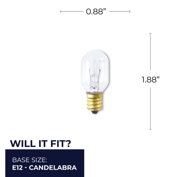 Bulbrite Incandescent 15 Watt T7 Light Bulb With A Clear Finish, 2700K (Warm White Light) - alternate image 2
