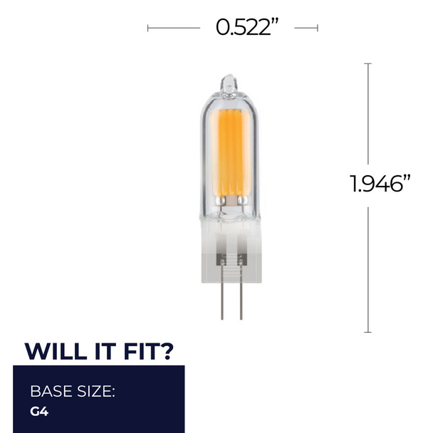 Bulbrite LED 1.8 Watt T5 Light Bulb With Bi-Pin (G4) Base - alternate image 3