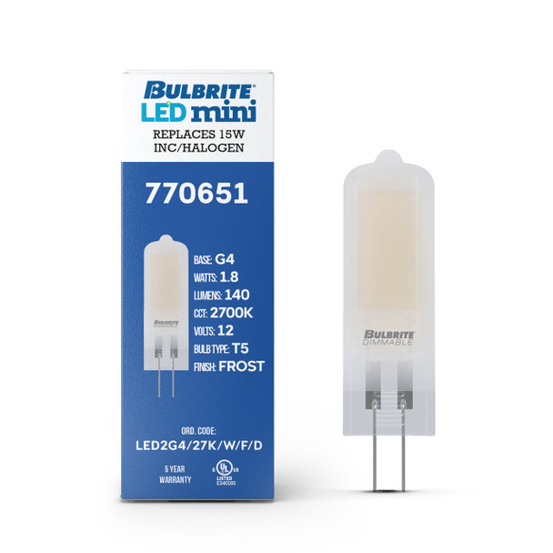 Bulbrite LED 1.8 Watt T5 Light Bulb With Bi-Pin (G4) Base - alternate image 5