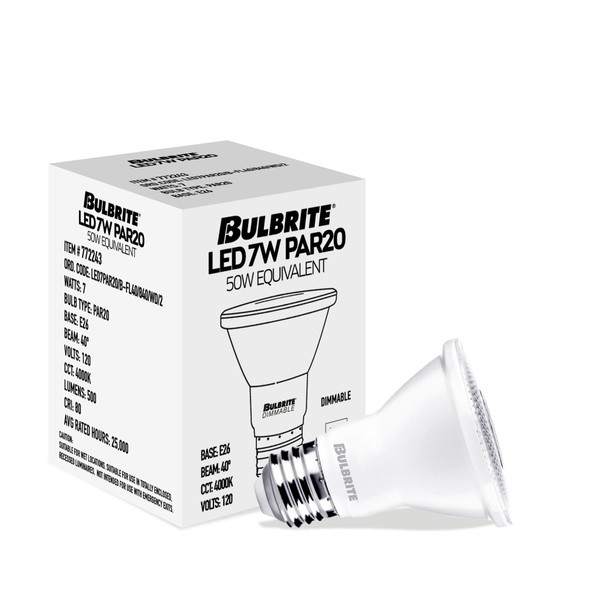Bulbrite LED 7 Watt Par20 Light Bulb With Medium Screw (E26) Base - alternate image 6