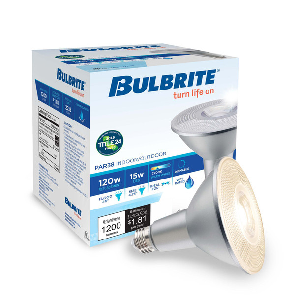 Bulbrite LED 15 Watt Par38 Light Bulb With Medium Screw (E26) Base - alternate image 2