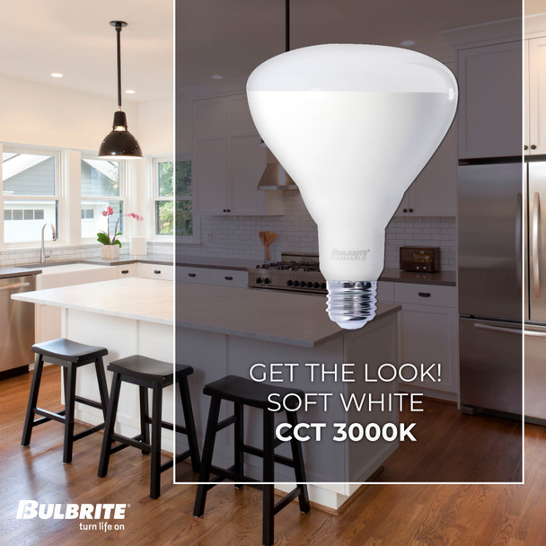 Bulbrite LED 15 Watt BR40 Light Bulb With A Frost Finish And Medium Screw (E26) Base - alternate image 6