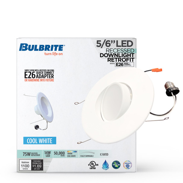 Bulbrite LED 14 Watt Downlight Fixture With A White Finish - alternate image 10