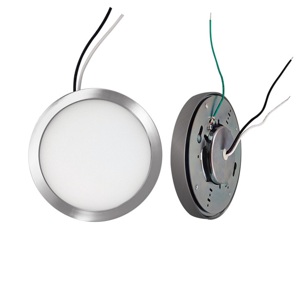 Bulbrite LED 10.3 Watt Flush Mount Fixture, 3000K (Soft White Light) - angled view