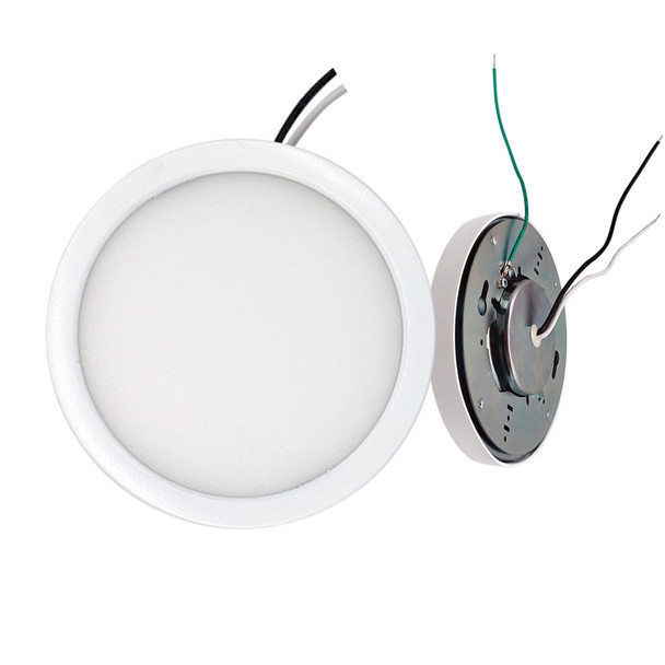 Bulbrite LED 10.3 Watt Flush Mount Fixture, 3000K (Soft White Light) - angled view