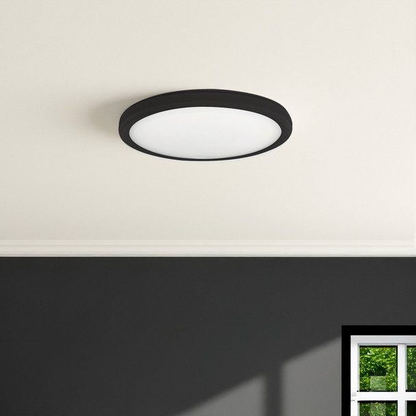 Bulbrite LED 14 Watt Flush Mount Fixture, 3000K (Soft White Light) - lifestyle image