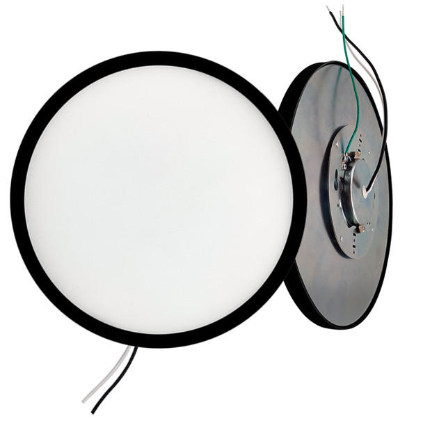 Bulbrite LED 17 Watt Flush Mount Fixture, 3000K (Soft White Light) - angled view