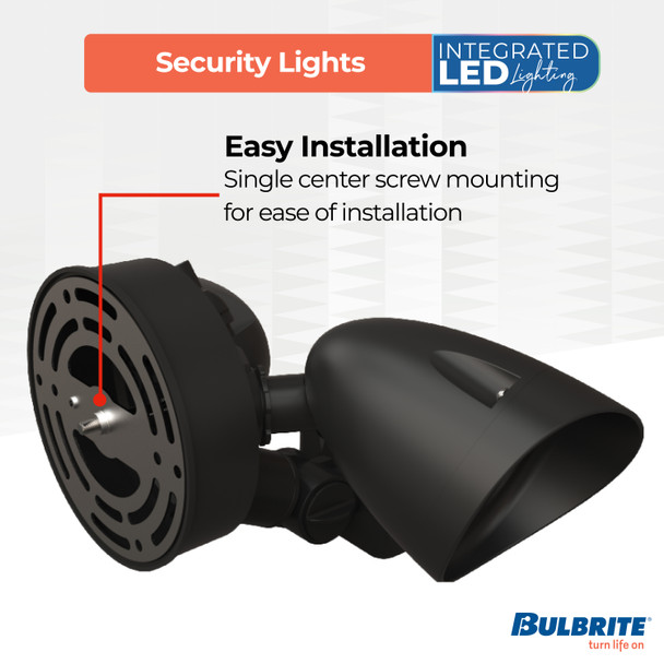 Motion Sensor / Dusk-To-Dawn Wired Outdoor 2-Head LED Security Flood Light, Black Finish - alternate image 6