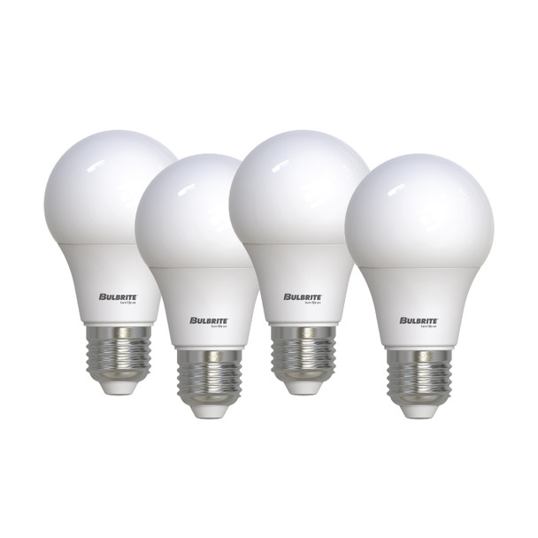Bulbrite LED 8.5 Watt A19 Light Bulb With A Frost Finish And Medium Screw (E26) Base, Pack Of 4 - main product image