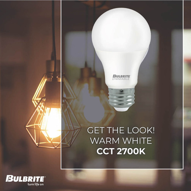 Bulbrite LED 9 Watt A19 Light Bulb With A Frost Finish And Medium Screw (E26) Base, Pack Of 4 - alternate image 4