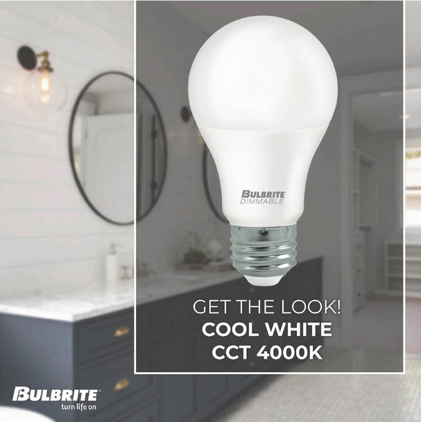 Bulbrite LED 9 Watt A19 Light Bulb With A Frost Finish And Medium Screw (E26) Base, Pack Of 4 - alternate image 14