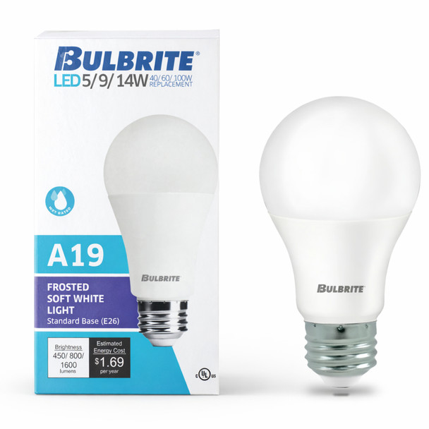 Bulbrite LED 41768 Watt A19 Light Bulb With A Frost Finish And Medium Screw (E26) Base - alternate image 6