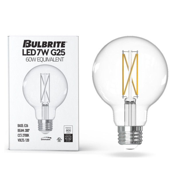 Bulbrite LED 7.6 Watt G25 Light Bulb With Medium Screw (E26) Base - alternate image 2