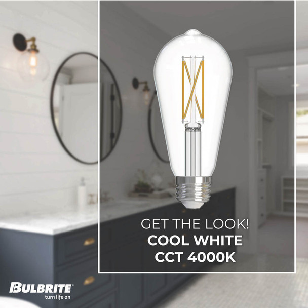 Bulbrite LED 7.6 Watt ST18 Light Bulb With A Clear Finish And Medium Screw (E26) Base - alternate image 9