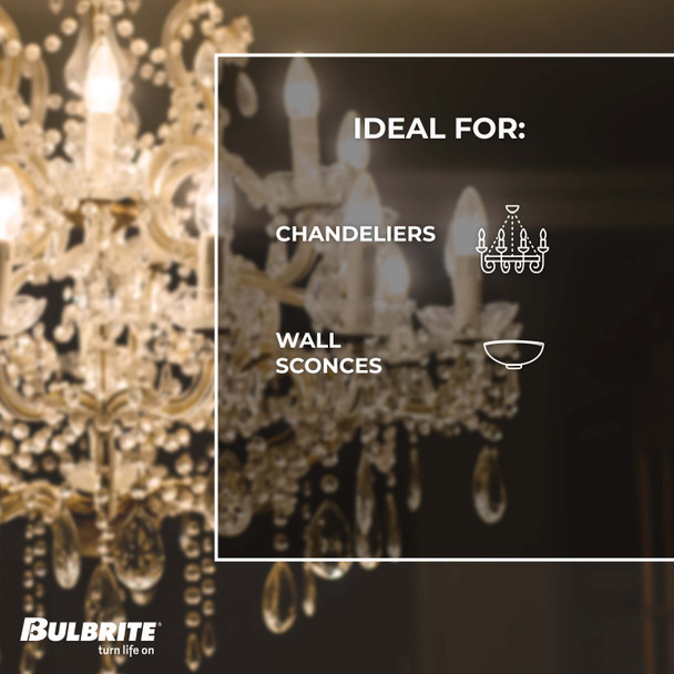 Bulbrite LED 5.1 Watt B11 Light Bulb With A Clear Finish And Candelabra Screw (E12) Base, Pack Of 6 - alternate image 5