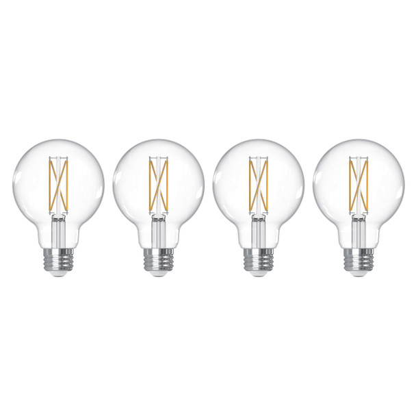 Bulbrite LED 7.6 Watt G25 Light Bulb With A Clear Finish And Medium Screw (E26) Base, Pack Of 4 - main product image