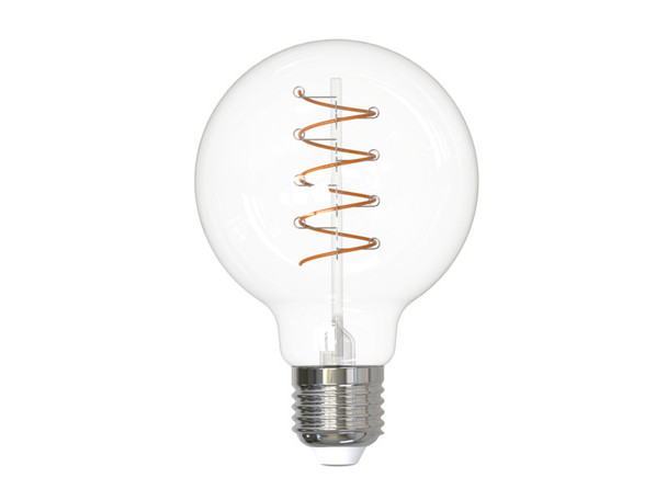 Bulbrite LED 4.5 Watt G25 Spiral Light Bulb With A Clear Finish And Medium Screw (E26) Base, 2100K (Amber Light) - main product image