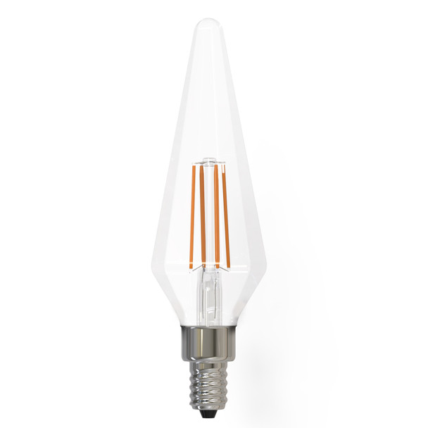Bulbrite LED 4 Watt Prism Light Bulb With A Clear Finish And Candelabra Screw (E12) Base, 3000K (Soft White Light) - main product image
