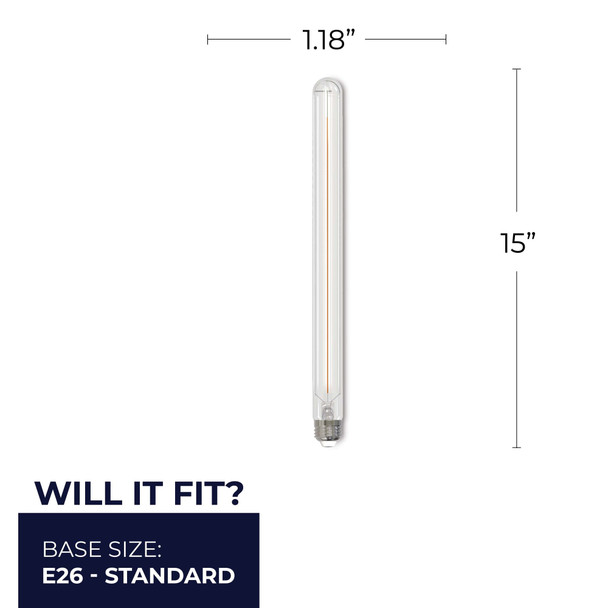 Bulbrite LED 5 Watt T9 15" Light Bulb With A Clear Finish And Medium Screw (E26) Base - alternate image 2