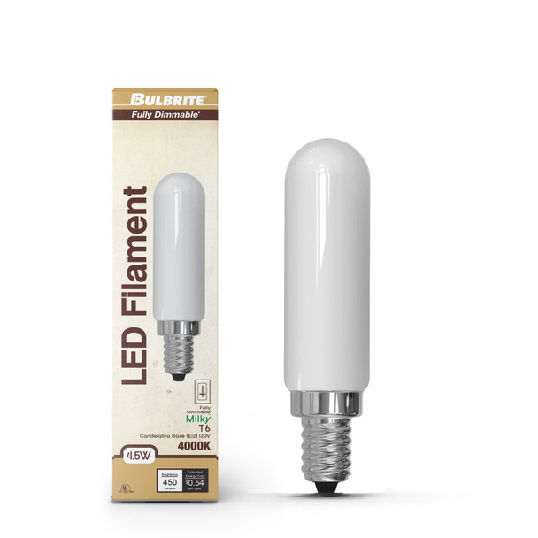 Bulbrite LED 4.5 Watt T6 Light Bulb With Candelabra Screw (E12) Base - alternate image 11