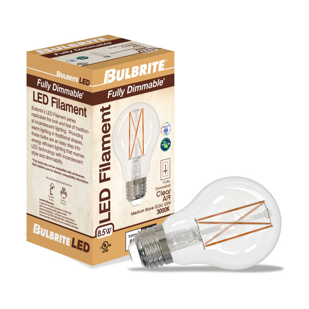 Bulbrite LED 8.5 Watt A19 Light Bulb With A Clear Finish And Medium Screw (E26) Base - alternate image 4