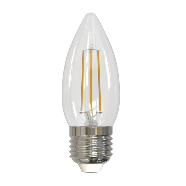 LED Filament 4.5 Watt B11 Light Bulb With A Clear Finish And A Medium Screw E26 Base - 2700K (Warm White Light) 350 Lumens - main product image