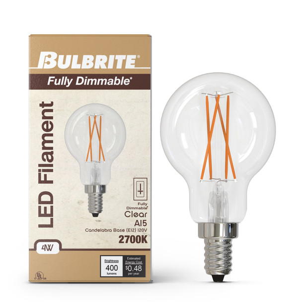 Bulbrite LED 4 Watt A15 Light Bulb With Candelabra Screw (E12) Base - alternate image 1