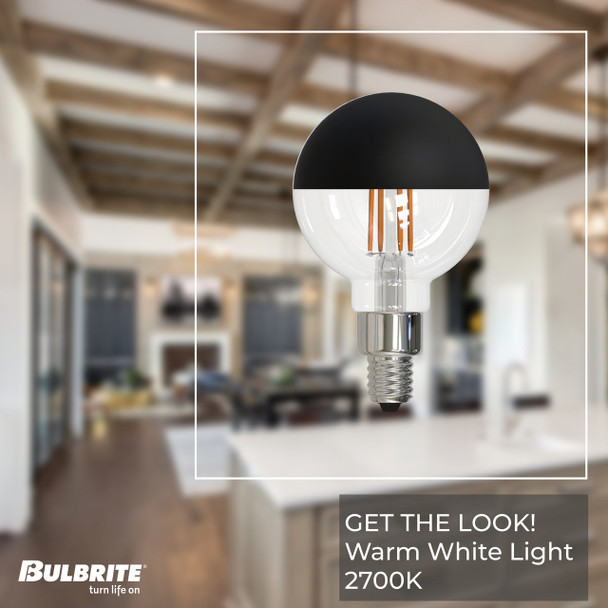 Bulbrite LED 2.5 Watt G16 Light Bulb With Candelabra Screw (E12) Base, 2700K (Warm White Light) - alternate image 2