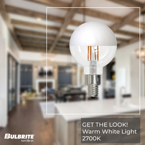 Bulbrite LED 2.5 Watt G16 Light Bulb With Candelabra Screw (E12) Base, 2700K (Warm White Light) - alternate image 8