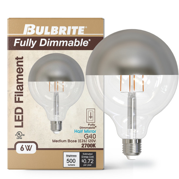 Bulbrite LED 6 Watt G40 Light Bulb With Medium Screw (E26) Base, 2700K (Warm White Light) - alternate image 8
