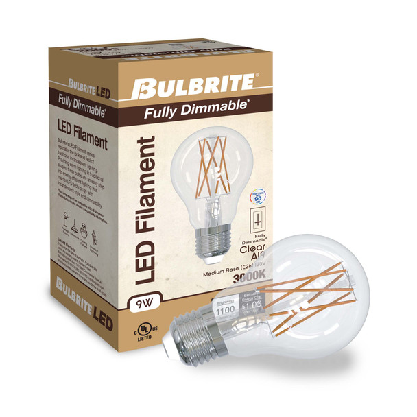 Bulbrite LED 9 Watt A19 Light Bulb With A Clear Finish And Medium Screw (E26) Base - alternate image 4