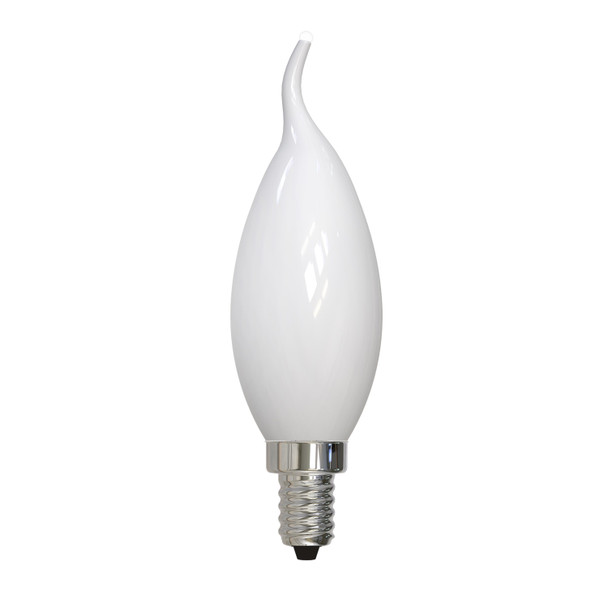 Bulbrite LED 4 Watt CA10 Flame Light Bulb With A Milky Finish And Candelabra Screw (E12) Base, 2700K (Warm White Light) - main product image