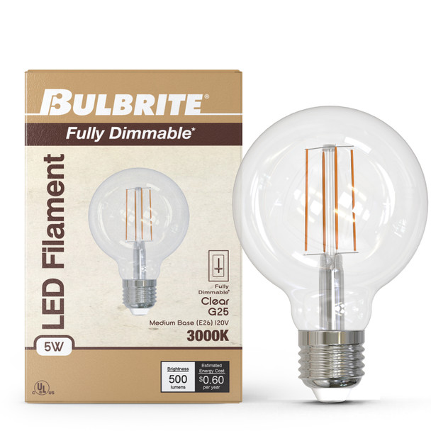 Bulbrite LED 5 Watt G25 Light Bulb With Medium Screw (E26) Base - alternate image 5