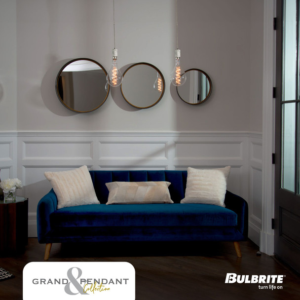 Bulbrite LED 4 Watt Pendant Fixture With A Clear Finish, 2200K (Amber Light) - alternate image 6