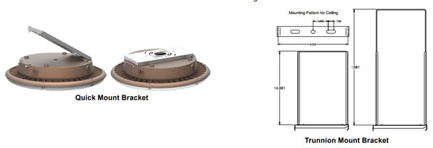 UFO Outdoor LED Parking Garage Mounting Options