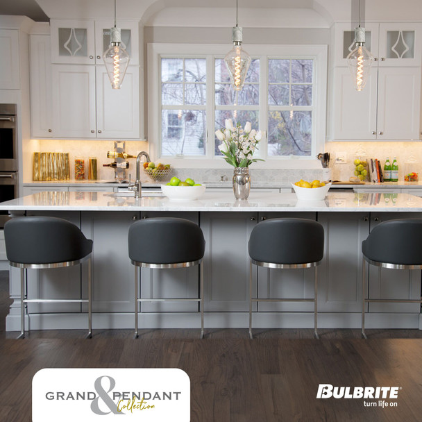 Bulbrite LED 4 Watt Pendant Fixture With A Clear Finish, 2200K (Amber Light) - alternate image 6