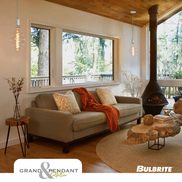 Bulbrite LED 4 Watt Pendant Fixture With A Clear Finish, 2200K (Amber Light) - alternate image 6